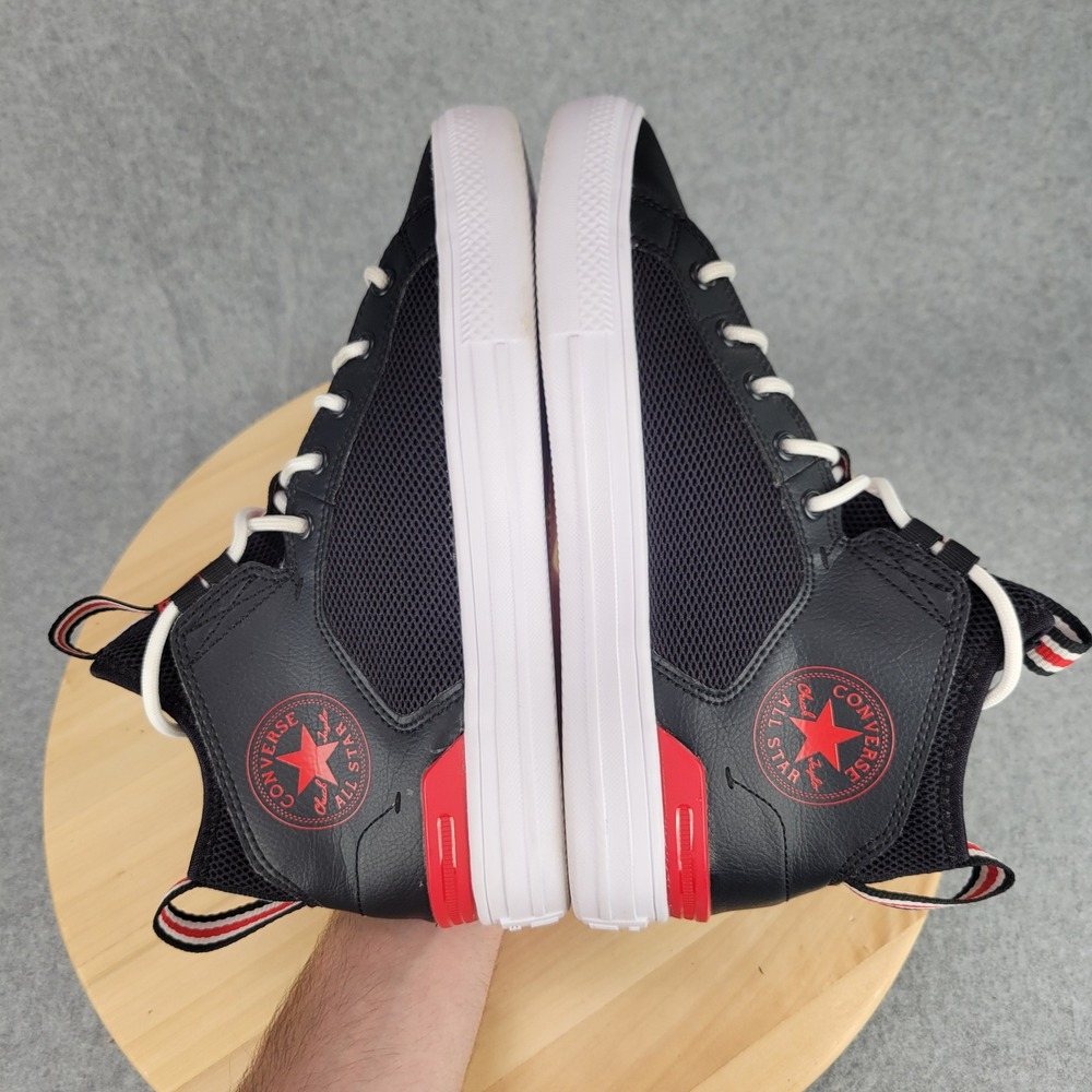 Converse All Star Ultra Sneakers Mens 6 Womens 8 Black Red 166981C Mid Top - Picture 6 of 10